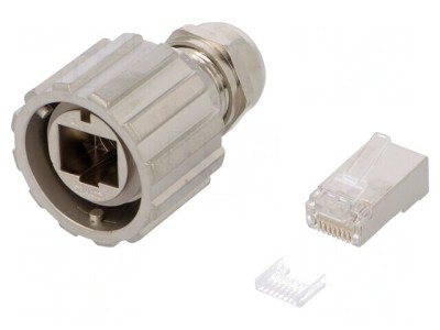 Mufă RJ45 Cat 5e Ecranat 8p8c 4,83-6,73mm foto