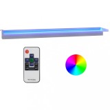 Deversor de cascada cu LED-uri RGB, 108 cm, otel inoxidabil
