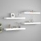Gossi rafturi de perete suspendate, 4 buc., alb, 60x23,5x3,8 cm, mdf
