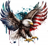 Cumpara ieftin Sticker decorativ, Vultur American, Multicolor, 61 cm, 1270STK-1
