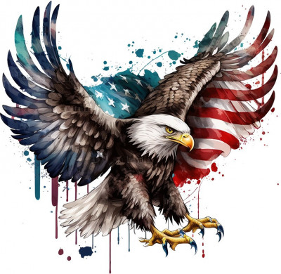 Sticker decorativ, Vultur American, Multicolor, 61 cm, 1270STK-1 foto