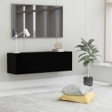 vidaXL Comodă TV, negru, 100 x 30 x 30 cm, lemn prelucrat