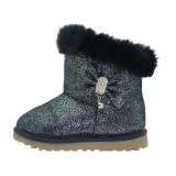 Cizme imblanite pentru fete Fashion Kids XK-101N-23, Negru