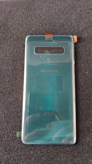 Capac Original Samsung Galaxy S10+ cu Geam Camera (Nou) SERVICE PACK GREEN
