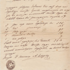 ROMANIA Valahia 1854 document de vama stampila carantina Doftana jud Prahova RR!