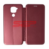Husa Flip Cover Xiaomi Redmi Note 9, Piele Ecologica, Protectie 360, Tip Carte, Wine