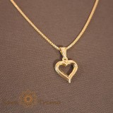 Colier placat cu aur Love Story - 45 cm