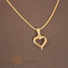 Colier placat cu aur Love Story - 45 cm