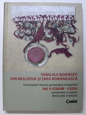 Familiile Boierești din Moldova și Țara Rom&amp;acirc;nească VOL. V, Editura Corint, 2018 foto
