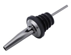 Dop cu picurator pentru bauturi, otel inoxidabil, 10.8 x 2.9 cm, negru