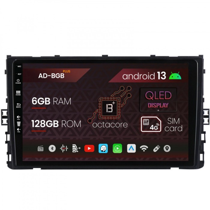 Navigatie Volkswagen T-Roc (2017+), Android 13, B-Octacore 6GB RAM + 128GB ROM, 9 Inch - AD-BGB9006+AD-BGRKIT041-V2