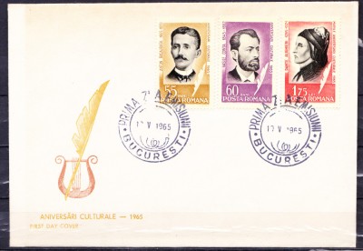 TSV$ - FDC 1965 LP 606 ANIVERSARI CULTURALE foto