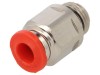 Racord Push-In Simplu Alamă Nichelată 1/8&quot;