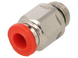 Racord Push-In Simplu Alamă Nichelată 1/8&quot;