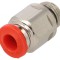 Racord Push-In Simplu Alamă Nichelată 1/8&quot;