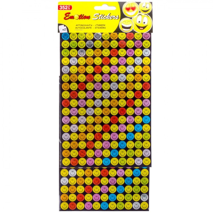 Autocolante Emoji, Model Multicolor, Set 352 Bucăți