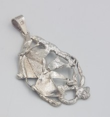 Superb pandantiv vintage manufacturat din argint model unicat