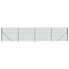 Gard plasa de sarma cu bordura, verde, 2,2x10 m
