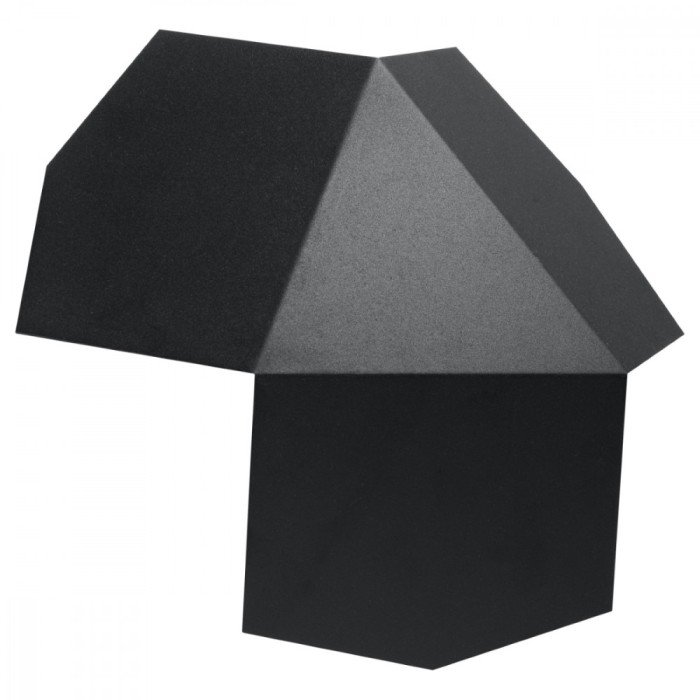 Lampă De Perete Trio Negru Oțel 2 Becuri Neregulate Modernă De Interior