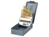 Set burghie PROLINE 19 bucăți pentru metal și oțel, nitrură de titan
