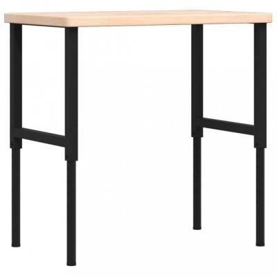 Banc lucru 100x60x(73-99,5) cm lemn masiv stejar dreptunghiular foto