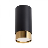 Lampă De Tavan Nero Negru/Auriu Din Oțel, 1 Bec Tub Modern De Interior.