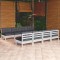Gossi set mobilier de gradina cu perne, 9 piese, lemn masiv de pin