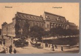 CPIB 25354 CARTE POSTALA - BUCURESTI, BUKAREST, PALATUL DE JUSTITIE, JUSTIZPALAST, TRAMVAI TRAS DE CAI, TRASURA, CIRCULATA, 1917, BAHNHOF-u