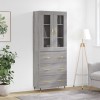 VidaXL Dulap &icirc;nalt, gri sonoma, 69,5x34x180 cm, lemn compozit
