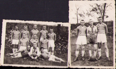HST M437 Lot 2 poze echipă fotbal Caracal 1953 foto