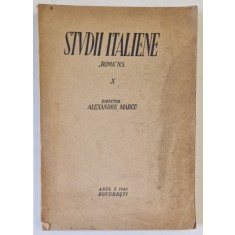 STUDII ITALIENE &#039; ROMA &#039; N.S. , VOLUMUL X , DIRECTOR ALEXANDRU MARCU , 1943