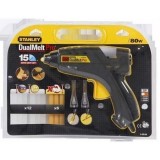 Pistol de lipit electric Stanley GR100 80W cu batoane silicon si accesorii