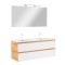 Mobilier complet de baie Vario Forte 120 stejar-alb