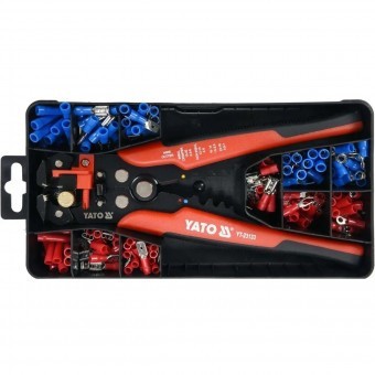Set cleste multifunctional pentru sertizat Yato YT-23133, cu conectori, in trusa, dimensiuni 0.2-6mmp foto