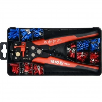 Set cleste multifunctional pentru sertizat Yato YT-23133, cu conectori, in trusa, dimensiuni 0.2-6mmp