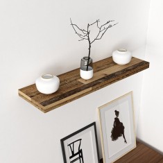 Raft de perete Bredebro 3,6x80x23cm culoare lemn vechi [en.casa] HausGarden Leisure