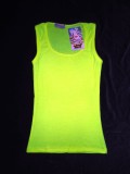 MAIOU DAMA ORANGE VERDE ROZ NEON 100% BUMBAC VARA PLAJA, Fuchsia, Galben