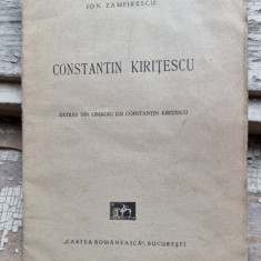 CONSTANTIN KIRITESCU - ION ZAMFIRESCU