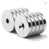Set 10 magneti foarte puternic pentru surub, gri, disc, simplu, 15 mm X 4 mm
