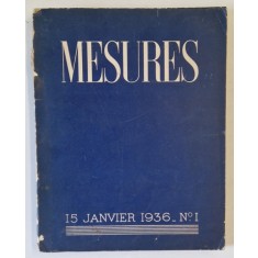 MESURES , CAHIERS TRIMESTRIELLE , NO. 1 , 15 JANVIER 1936