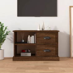 Comoda TV, stejar maro, 73x35,5x47,5 cm, lemn prelucrat