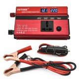 Invertor Auto 12V la 220V, 600W, 4 USB, 2 Iesiri AC, Protectie Suprasarcina, Scurtcircuit, Aliaj Aluminiu, Display Dublu
