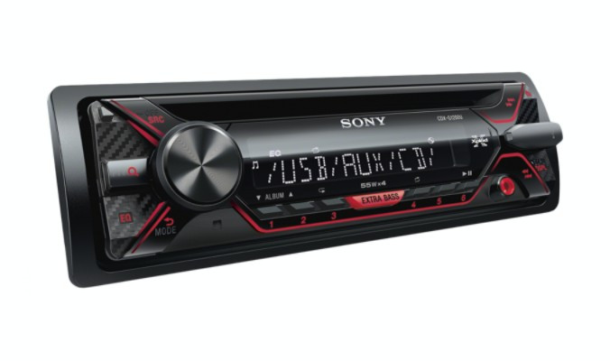 Radio CD auto Sony CDXG1200U, 4 x 55 W, USB, AUX, Rosu Mall | Okazii.ro