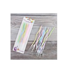 Set 10 lumanari aniversare pentru tort, colorate