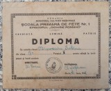 Diploma Scoala Primara de Fete Nr. 1 Episcopul ,,Dionisie Romano", Buzau 1943