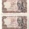 SV * Spania LOT 2 x 100 PESETAS 1961 * Serii Consecutive * AUNC +
