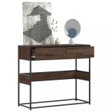 vidaXL Măsuță consolă, stejar maro, 90x35x80 cm, lemn prelucrat