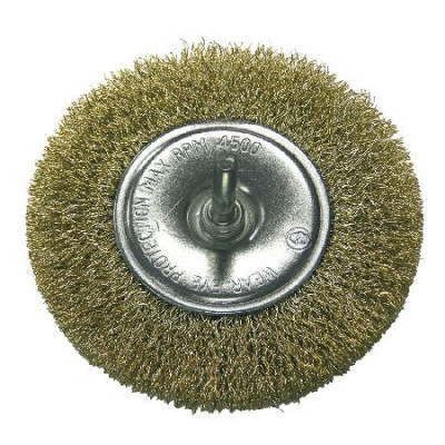 Perie sarma de alama Proline, 75 mm, tip circular cu tija foto