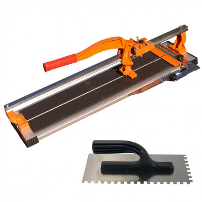 Masina de taiat gresie&nbsp;si faianta, aparat profesional, dispozitiv cu rulmenti, 60 cm, cu gletiera cu zimti, Richmann Exclusive