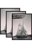 Set de 3 rame foto din lemn negru 30 x 40 cm